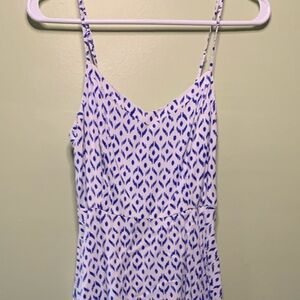 OLD NAVY Blue and White Spaghetti Strap Dress